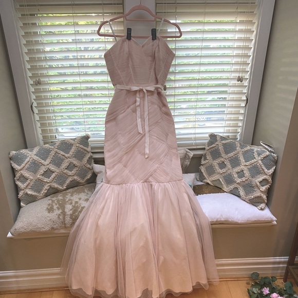 Monique Lhuillier - Rouched Blushed pink gown BNWOT - Picture 3 of 3